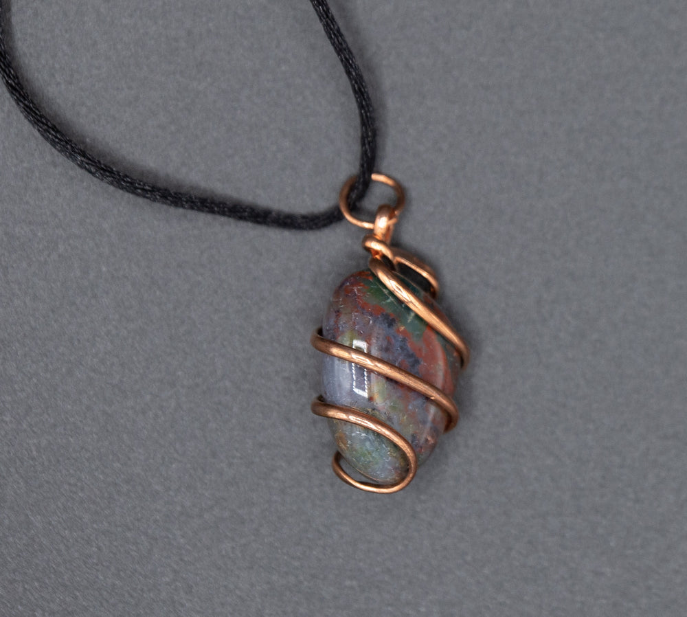 Jasper Wire-Wrapped Necklace