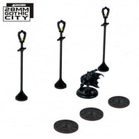4ground:  3 x  Sewer Cover & 3 x Lampposts