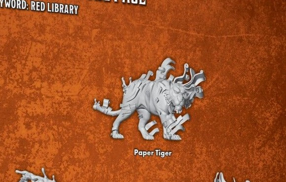 Paper Tiger Single M3E Miniature from the Lifted From The Page Box