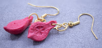 Roman Lamps - Red Resin Earrings
