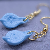 Roman Lamps - Blue Resin Earrings