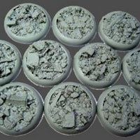 30mm Round Lip Bases - Urban Rubble