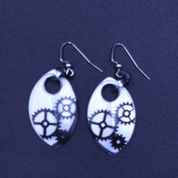 Steampunk Gear / Scale Earrings