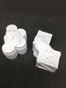 Crates and Barrels For Dock Set - 28-32mm Tabletop Terrain