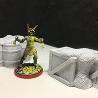 Crates and Barrels For Dock Set - 28-32mm Tabletop Terrain