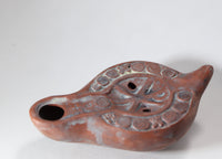 Oil Lamp, ancient Roman Discus Style with Kai-Ro Motif
