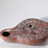 Oil Lamp, ancient Roman Discus Style with Kai-Ro Motif