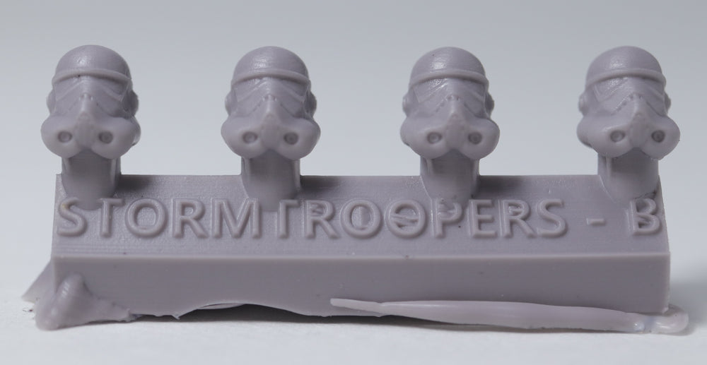 Stormtroopers B (4 Heads) - Custom Alien Heads for SW: Legion