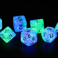 RPG Dice Set (7): Peacock Glowworm