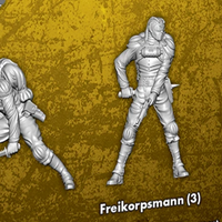 Freikorpsmann - 3 X  M3E models from the Von Schill Core Box