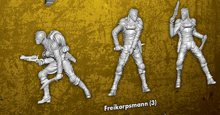 Freikorpsmann - 3 X  M3E models from the Von Schill Core Box