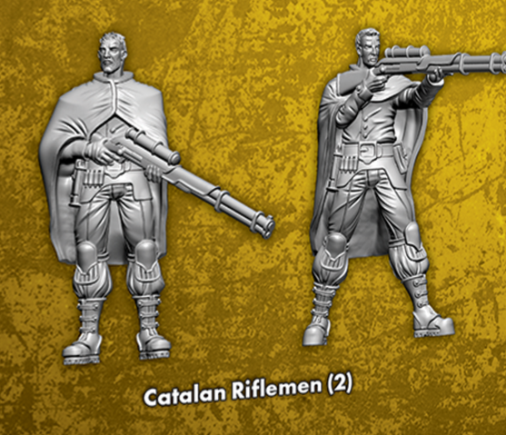 Catalan Riflemen Two Models from the Outcast Starter Box - Malifaux M3E