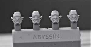 Abyssin Heads (4 Heads) - Custom Alien Heads for SW: Legion