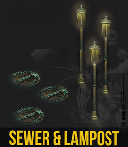 Sewer & Lamppost Resin Set (Batman Miniature Game)