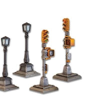 Street Light Set (2 Streetlights &  2 Traffic Lights) - Terrain Piece from the Crisis Protocol Core Set