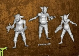 Survivors M3E (3 Miniatures) from the Bayou Engineering Box