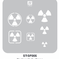 Hobby Stencils: Sci-Fi & Fantasy - Radioactivity Signs