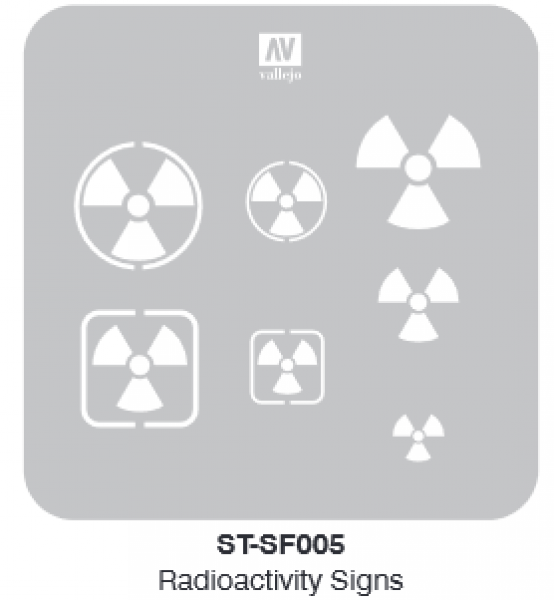 Hobby Stencils: Sci-Fi & Fantasy - Radioactivity Signs