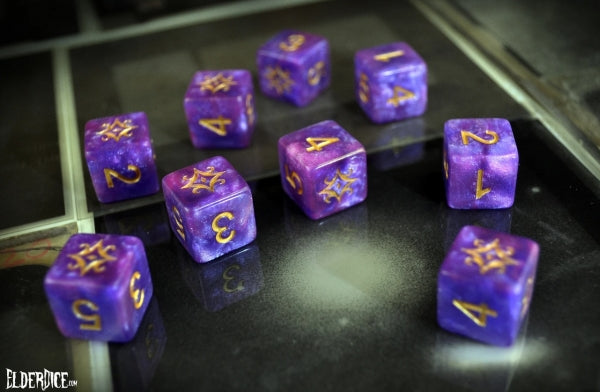 Elder Dice Set: Star of Azathoth Dice - Nebula d6 Set