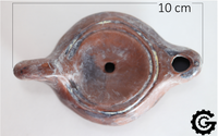 Oil Lamp, ancient Roman Discus Style
